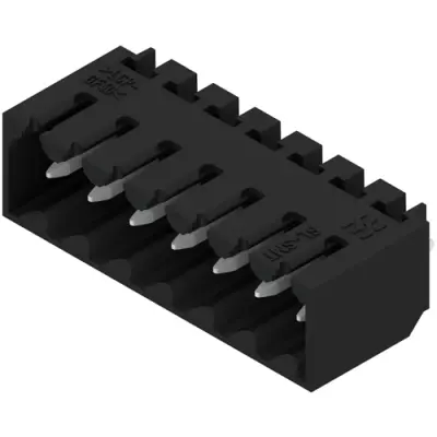 Pin header, 7 pole, pitch 3.5 mm, straight, black, 1753032001 - 1