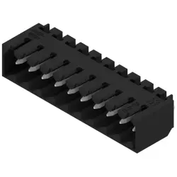 Pin header, 10 pole, pitch 3.5 mm, straight, black, 1753062001