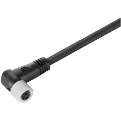 Sensor actuator cable, M8, poles 3, socket, female, angled to open end, 3m
