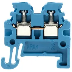 Through terminal block, screw connection, 0.5-1.5 mm², 2 pole, 17.5 A, 4 kV, blue, 1754170000