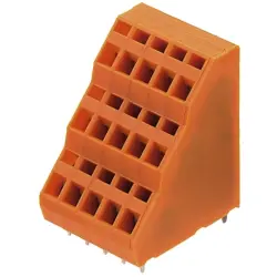 PCB terminal, 48 pole, pitch 5.08 mm, AWG 26-14, 10 A, spring-clamp connection, orange, 1758050000