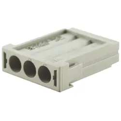 Socket contact insert, 3 pole, unequipped, crimp connection, with PE contact, 1758370000