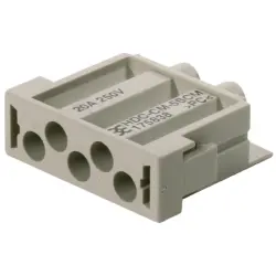 Pin contact insert, 5 pole, unequipped, crimp connection, with PE contact, 1758380000