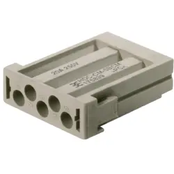 Socket contact insert, 5 pole, unequipped, crimp connection, with PE contact, 1758390000