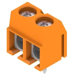 PCB terminal, 2 pole, pitch 5.08 mm, AWG 26-14, 15 A, screw connection, orange, 1760490000
