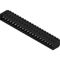 Pin header, 21 pole, pitch 3.5 mm, angled, black, 1761732001