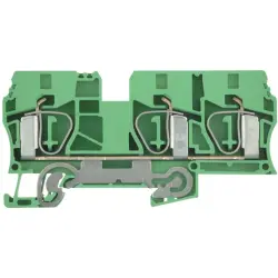 Protective conductor terminal, spring balancer connection, 1.5-10 mm², 3 pole, 1200 A, 8 kV, yellow/green, 1767670000