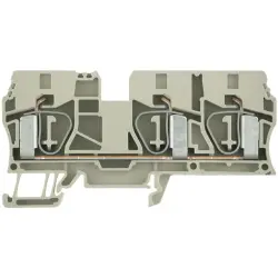 Through terminal block, spring balancer connection, 1.5-10 mm², 3 pole, 57 A, 8 kV, dark beige, 1767690000
