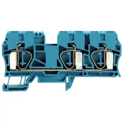 Through terminal block, spring balancer connection, 1.5-10 mm², 3 pole, 57 A, 8 kV, blue, 1767700000