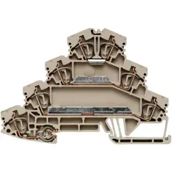 Motor connection terminal, spring balancer connection, 0.5-4.0 mm², 24 A, 6 kV, dark beige, 1768000000