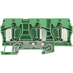 Protective conductor terminal, spring balancer connection, 1.5-16 mm², 3 pole, 8 kV, yellow/green, 1768310000