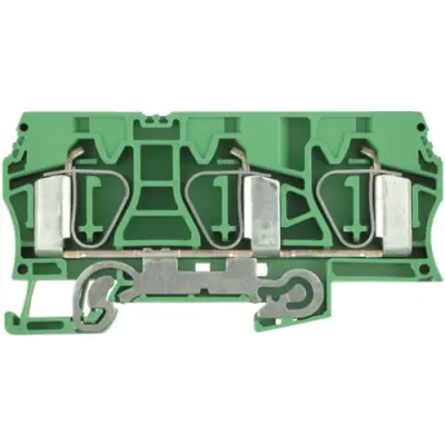 Protective conductor terminal, spring balancer connection, 1.5-16 mm², 3 pole, 8 kV, yellow/green, 1768310000 - 1