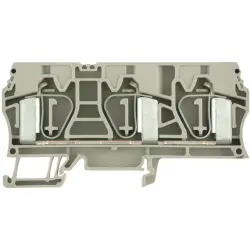 Through terminal block, spring balancer connection, 1.5-16 mm², 3 pole, 76 A, 8 kV, dark beige, 1768320000