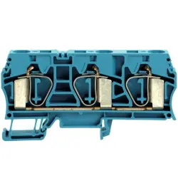 Through terminal block, spring balancer connection, 1.5-16 mm², 3 pole, 76 A, 8 kV, blue, 1768330000