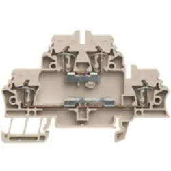 Multi level terminal block, spring balancer connection, 0.5-2.5 mm², 20 A, 6 kV, dark beige, 1768800000