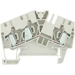 Through terminal block, spring balancer connection, 0.5-4.0 mm², 3 pole, 32 A, 8 kV, dark beige, 1770360000