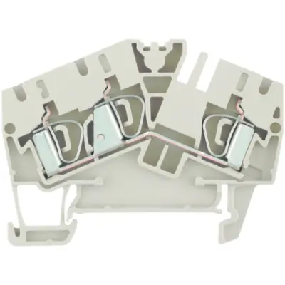 Through terminal block, spring balancer connection, 0.5-4.0 mm², 3 pole, 32 A, 8 kV, dark beige, 1770360000 - 1