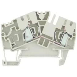 Through terminal block, spring balancer connection, 0.5-4.0 mm², 2 pole, 32 A, 8 kV, dark beige, 1770370000
