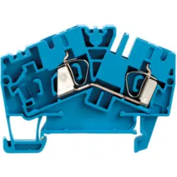 Through terminal block, spring balancer connection, 0.5-4.0 mm², 2 pole, 32 A, 8 kV, blue, 1770840000