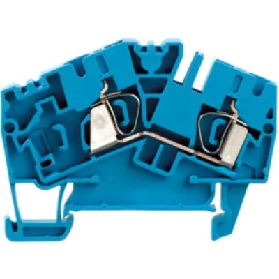 Through terminal block, spring balancer connection, 0.5-4.0 mm², 2 pole, 32 A, 8 kV, blue, 1770840000 - 1