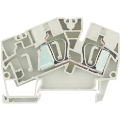 Through terminal block, spring balancer connection, 0.5-10 mm², 2 pole, 41 A, 8 kV, dark beige, 1771380000