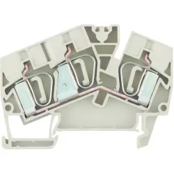 Through terminal block, spring balancer connection, 0.5-10 mm², 3 pole, 41 A, 8 kV, dark beige, 1771410000