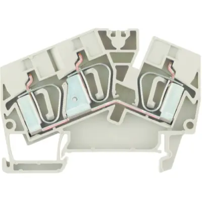 Through terminal block, spring balancer connection, 0.5-10 mm², 3 pole, 41 A, 8 kV, dark beige, 1771410000 - 1