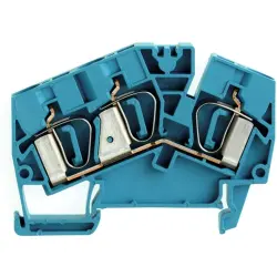 Through terminal block, spring balancer connection, 0.5-10 mm², 3 pole, 41 A, 8 kV, blue, 1771420000