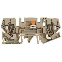 Disconnect/test-disconnect terminal block, spring balancer connection, 0.5-6.0 mm², 41 A, 8 kV, dark beige, 1771800000