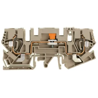 Disconnect/test-disconnect terminal block, spring balancer connection, 0.5-6.0 mm², 41 A, 8 kV, dark beige, 1771800000 - 1