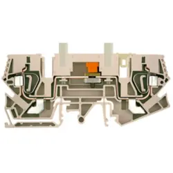 Disconnect/test-disconnect terminal block, spring balancer connection, 0.5-6.0 mm², 41 A, 8 kV, dark beige, 1771950000