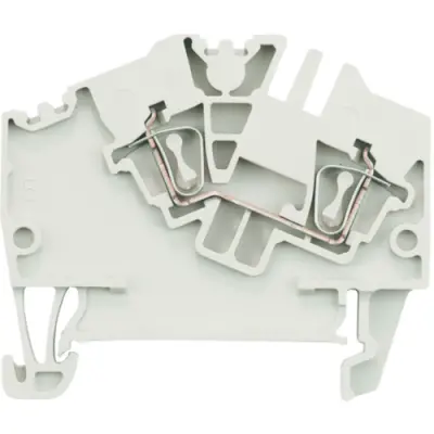 Through terminal block, spring balancer connection, 0.5-2.5 mm², 2 pole, 24 A, 8 kV, dark beige, 1772060000 - 1