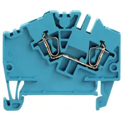 Through terminal block, spring balancer connection, 0.5-2.5 mm², 2 pole, 24 A, 8 kV, blue, 1772070000