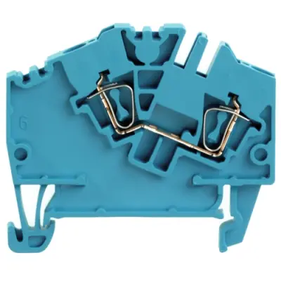 Through terminal block, spring balancer connection, 0.5-2.5 mm², 2 pole, 24 A, 8 kV, blue, 1772070000 - 1