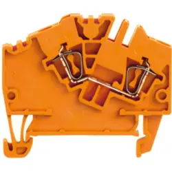Through terminal block, spring balancer connection, 0.5-2.5 mm², 2 pole, 24 A, 8 kV, orange, 1772080000