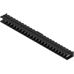 Pin header, 24 pole, pitch 5.08 mm, angled, black, 1774982001