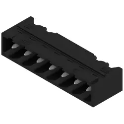 Pin header, 7 pole, pitch 5.08 mm, angled, black, 1775054001