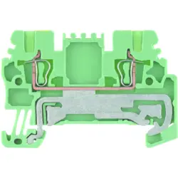 Protective conductor terminal, spring balancer connection, 0.5-1.5 mm², 2 pole, 180 A, 6 kV, yellow/green, 1775510000