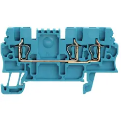 Through terminal block, spring balancer connection, 0.5-1.5 mm², 3 pole, 17.5 A, 6 kV, blue, 1775540000