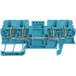 Through terminal block, spring balancer connection, 0.5-1.5 mm², 4 pole, 17.5 A, 6 kV, blue, 1775600000