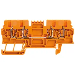 Through terminal block, spring balancer connection, 0.5-1.5 mm², 4 pole, 17.5 A, 6 kV, orange, 1775610000