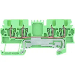 Protective conductor terminal, spring balancer connection, 0.5-1.5 mm², 4 pole, 180 A, 6 kV, yellow/green, 1775620000