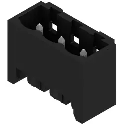 Pin header, 3 pole, pitch 5.08 mm, straight, black, 1775932001