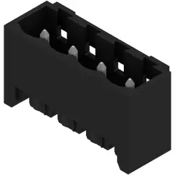 Pin header, 4 pole, pitch 5.08 mm, straight, black, 1775944001