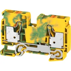 Protective conductor terminal, push-in connection, 0.5-16 mm², 2 pole, 8 kV, green/yellow, 2490440000