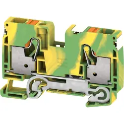 Protective conductor terminal, push-in connection, 0.5-16 mm², 2 pole, 8 kV, green/yellow, 2674960000