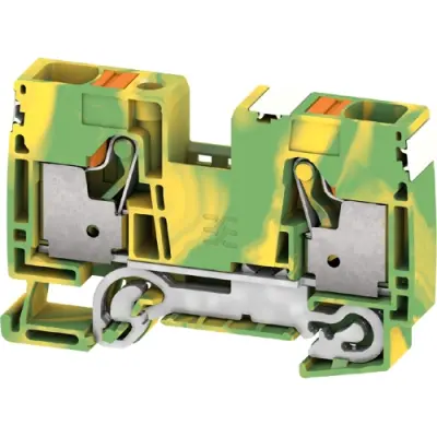Protective conductor terminal, push-in connection, 0.5-25 mm², 2 pole, 8 kV, green/yellow, 2675020000 - 1