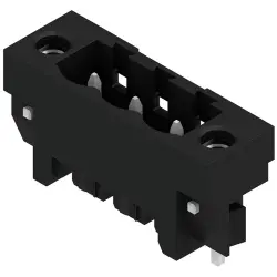Pin header, 3 pole, pitch 5.08 mm, straight, black, 1776374001