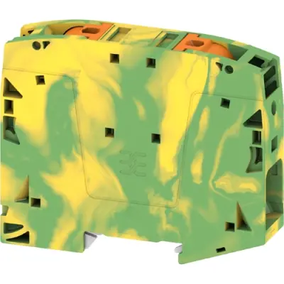 Protective conductor terminal, push-in connection, 10-70 mm², 2 pole, 8 kV, green/yellow, 2663280000 - 1