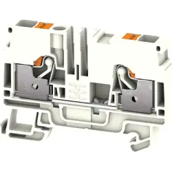 Protective conductor terminal, push-in connection, 0.34-6.0 mm², 2 pole, 8 kV, white, 2734160000